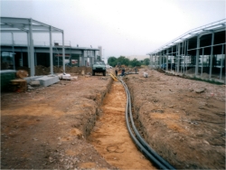 Verlegung einer Nahw&auml;rmeleitung